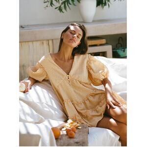 Sabo Skirt Tarelle mini Dress Honey Sz 2 preppy festival coquette core bohemian